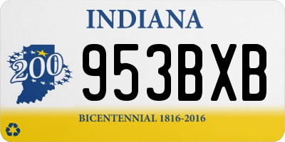 IN license plate 953BXB