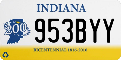 IN license plate 953BYY