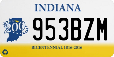 IN license plate 953BZM