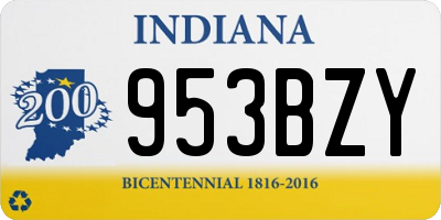 IN license plate 953BZY
