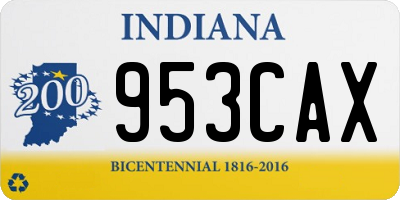 IN license plate 953CAX