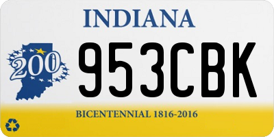 IN license plate 953CBK
