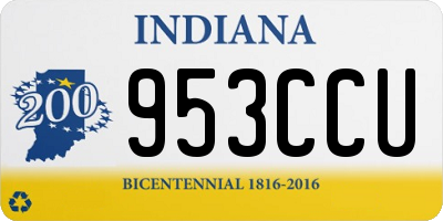 IN license plate 953CCU