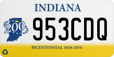 IN license plate 953CDQ