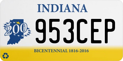 IN license plate 953CEP