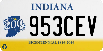 IN license plate 953CEV