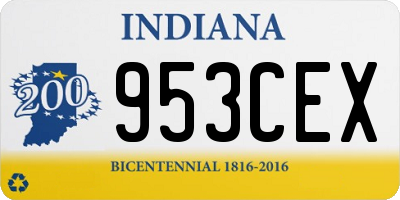 IN license plate 953CEX