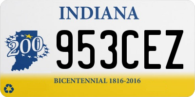 IN license plate 953CEZ