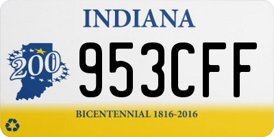IN license plate 953CFF