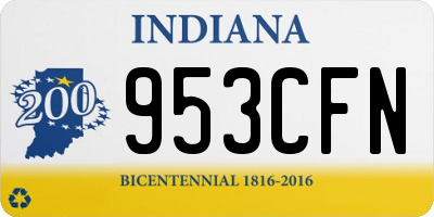 IN license plate 953CFN