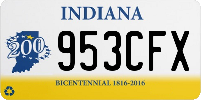 IN license plate 953CFX