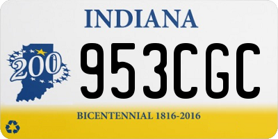 IN license plate 953CGC