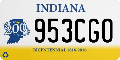 IN license plate 953CGO