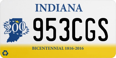 IN license plate 953CGS
