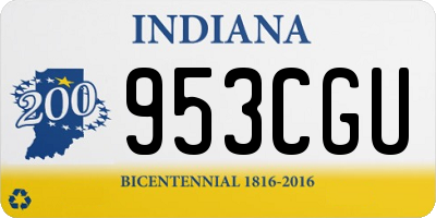 IN license plate 953CGU