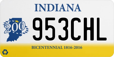 IN license plate 953CHL