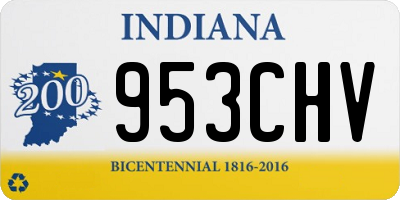 IN license plate 953CHV