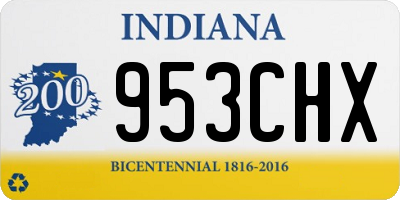 IN license plate 953CHX
