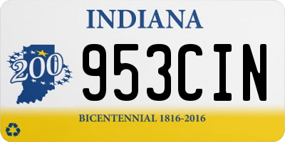 IN license plate 953CIN