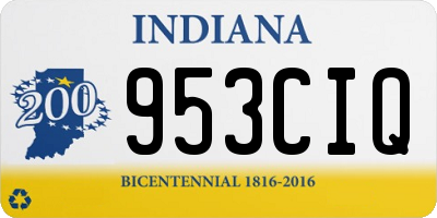 IN license plate 953CIQ