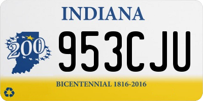 IN license plate 953CJU