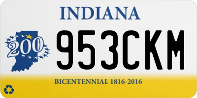 IN license plate 953CKM