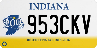 IN license plate 953CKV