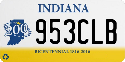 IN license plate 953CLB