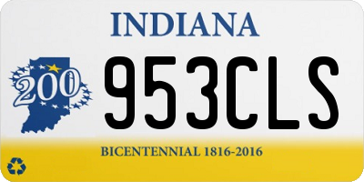 IN license plate 953CLS