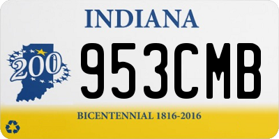 IN license plate 953CMB