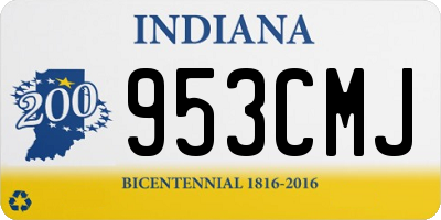 IN license plate 953CMJ