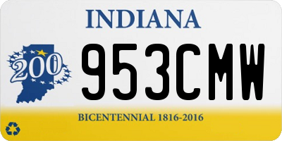 IN license plate 953CMW
