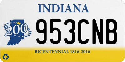 IN license plate 953CNB