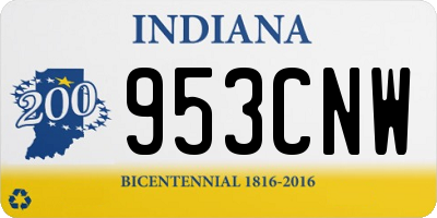 IN license plate 953CNW