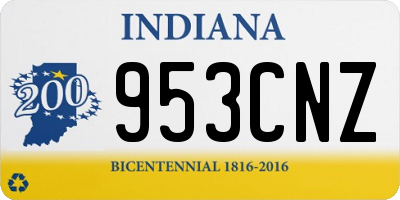 IN license plate 953CNZ
