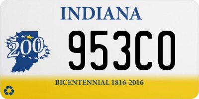 IN license plate 953CO