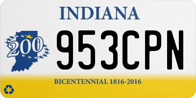 IN license plate 953CPN