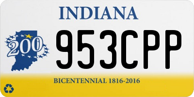 IN license plate 953CPP