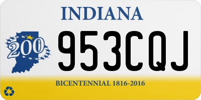 IN license plate 953CQJ