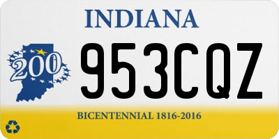 IN license plate 953CQZ