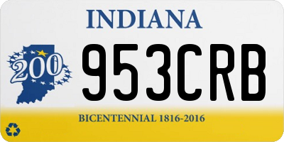 IN license plate 953CRB