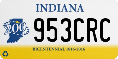 IN license plate 953CRC