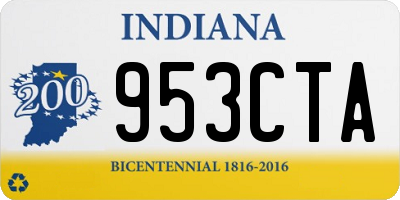 IN license plate 953CTA
