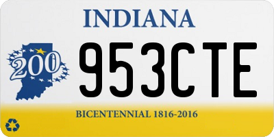 IN license plate 953CTE