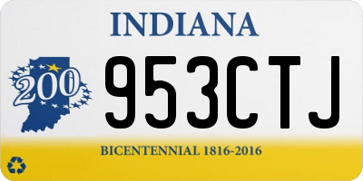 IN license plate 953CTJ