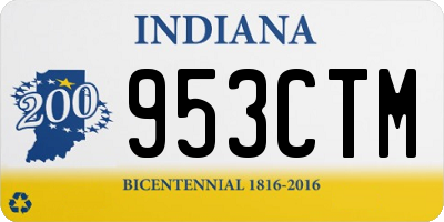 IN license plate 953CTM