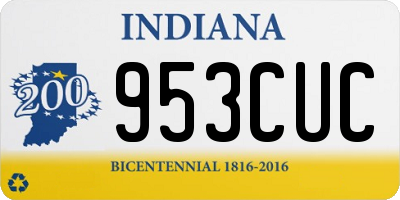 IN license plate 953CUC