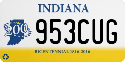 IN license plate 953CUG