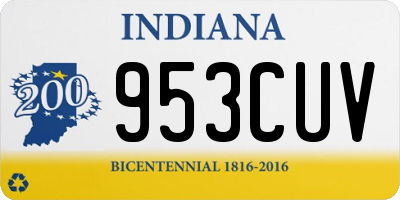 IN license plate 953CUV