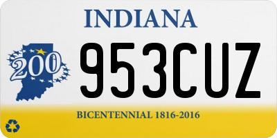 IN license plate 953CUZ